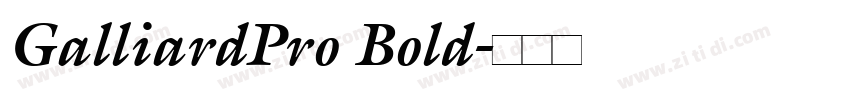 GalliardPro Bold字体转换